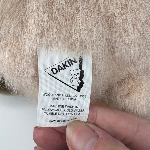 Vintage Dakin Huggables 16” Plush Pig Soft Curly Tail Stuffed Animal Tags Applau - Picture 7 of 10